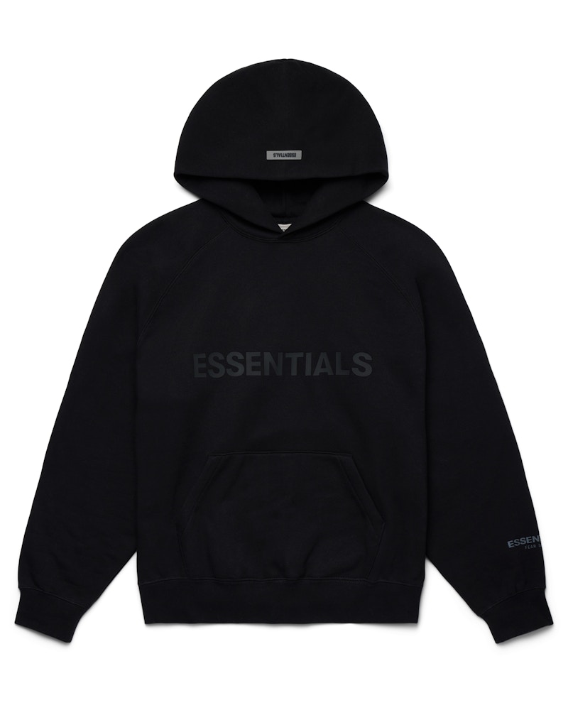 Hoodie Fear of God Essentials con logotipo de silicona en 3D Gris pizarra oscuro Verde oliva oscuro Negro SS20 MX