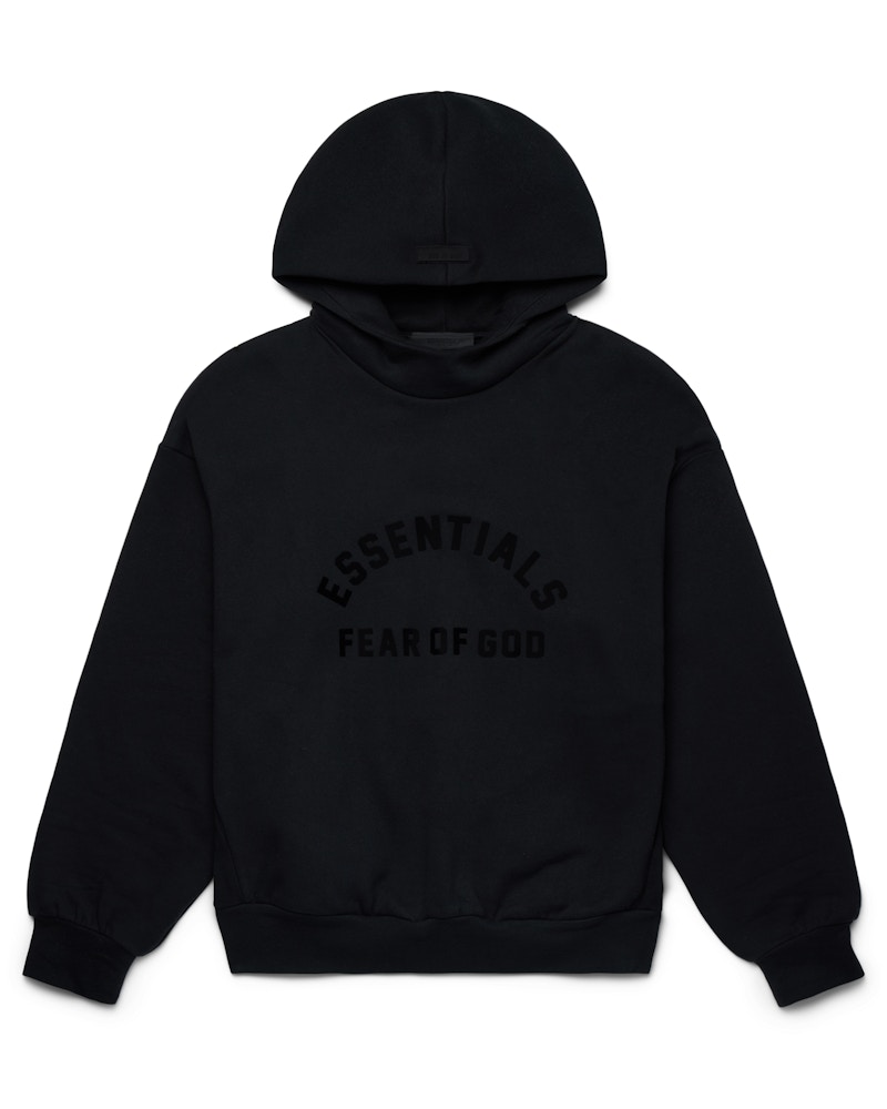 Fear of God Essentials Arch Logo Hoodie Jet Black Men s SS23 US