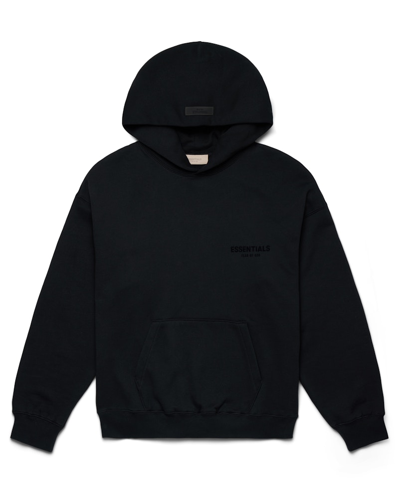 Fear of God Essentials Pullover Chest Logo Hoodie Stretch Limo Black Men s FW22 US