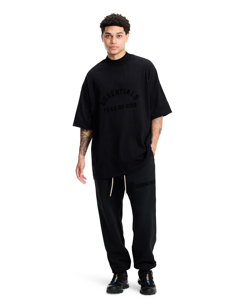 Fear of God Essentials Arch Logo Tee Jet Black Men's - SS23 - US