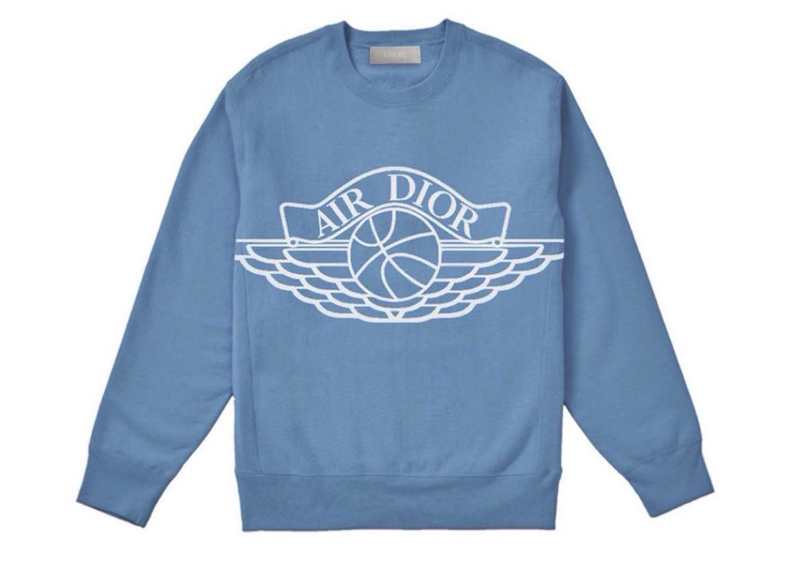 Dior x Jordan Wings Sweater Blue - SS20