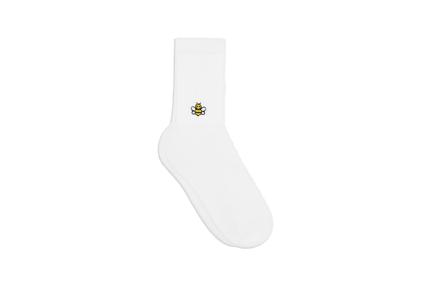 KAWS x Dior Bee Socks White - SS19
