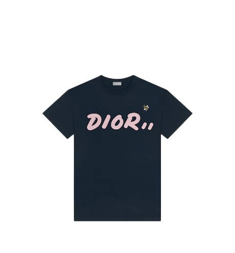 KAWS x Dior Logo T-Shirt Navy - SS19