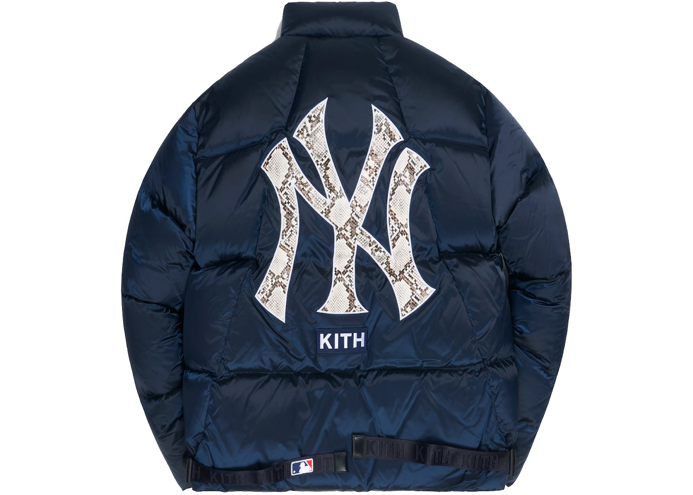 Kith For Major League Baseball New York Yankees Midi Puffer Jacket Navy