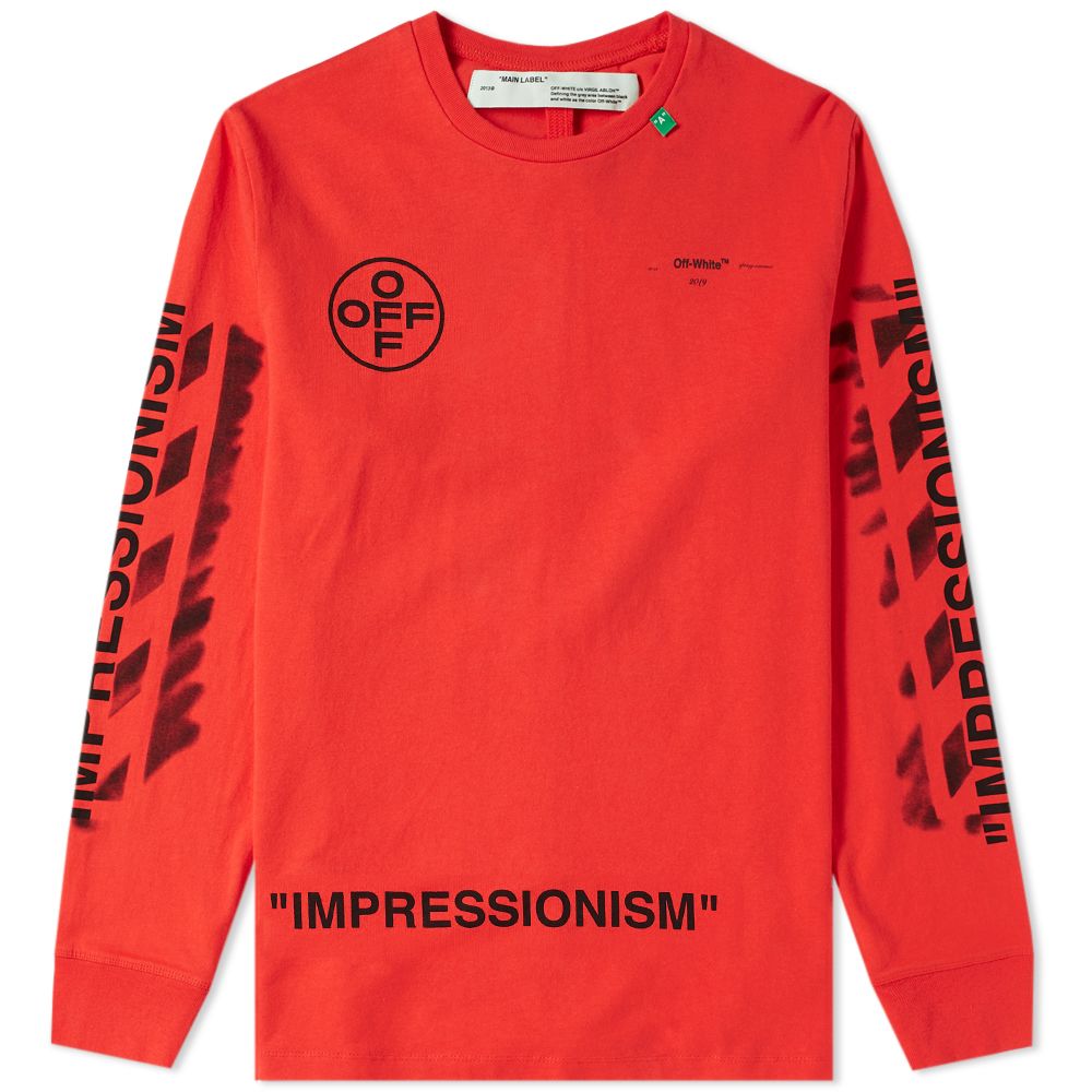 off white tee red