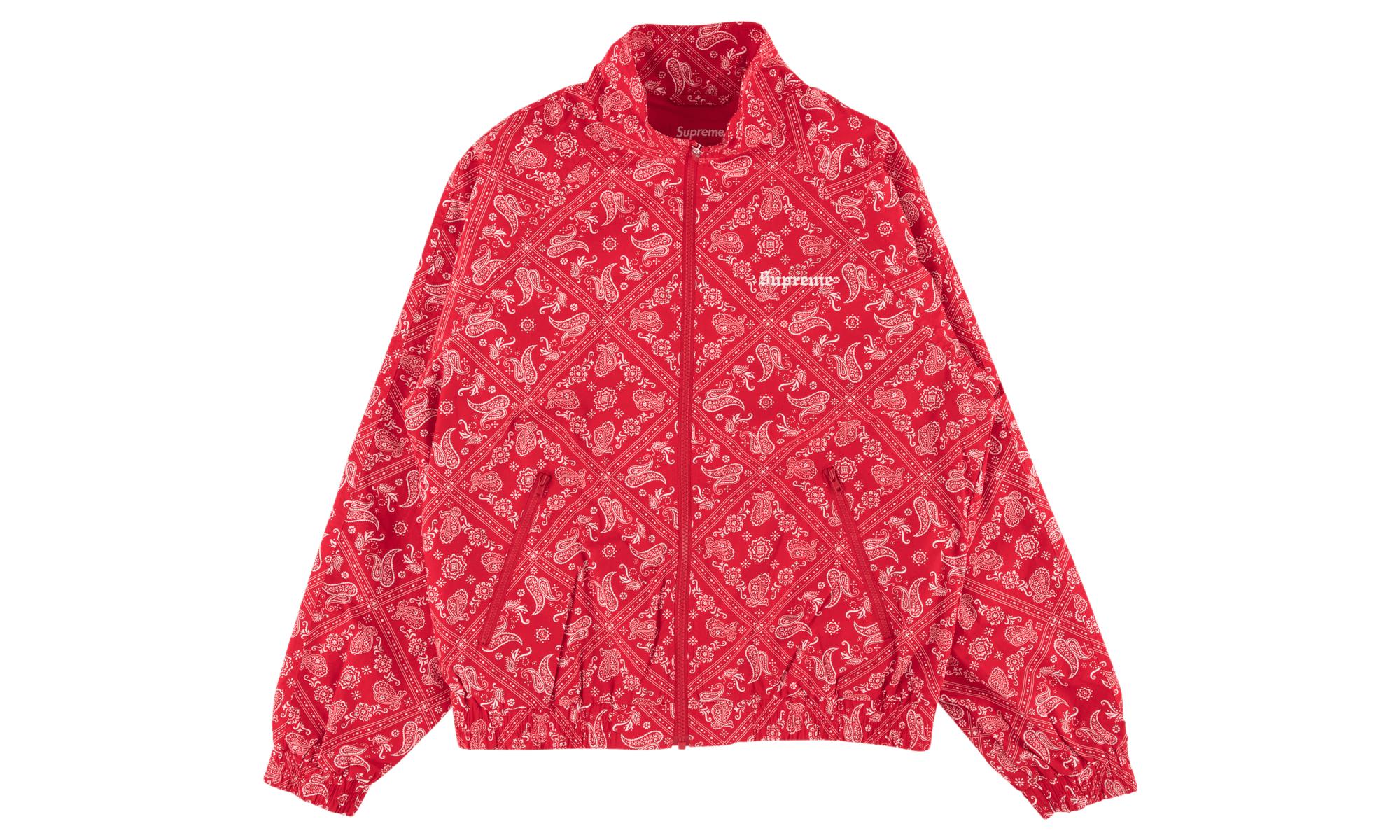 supreme bandana jacket red