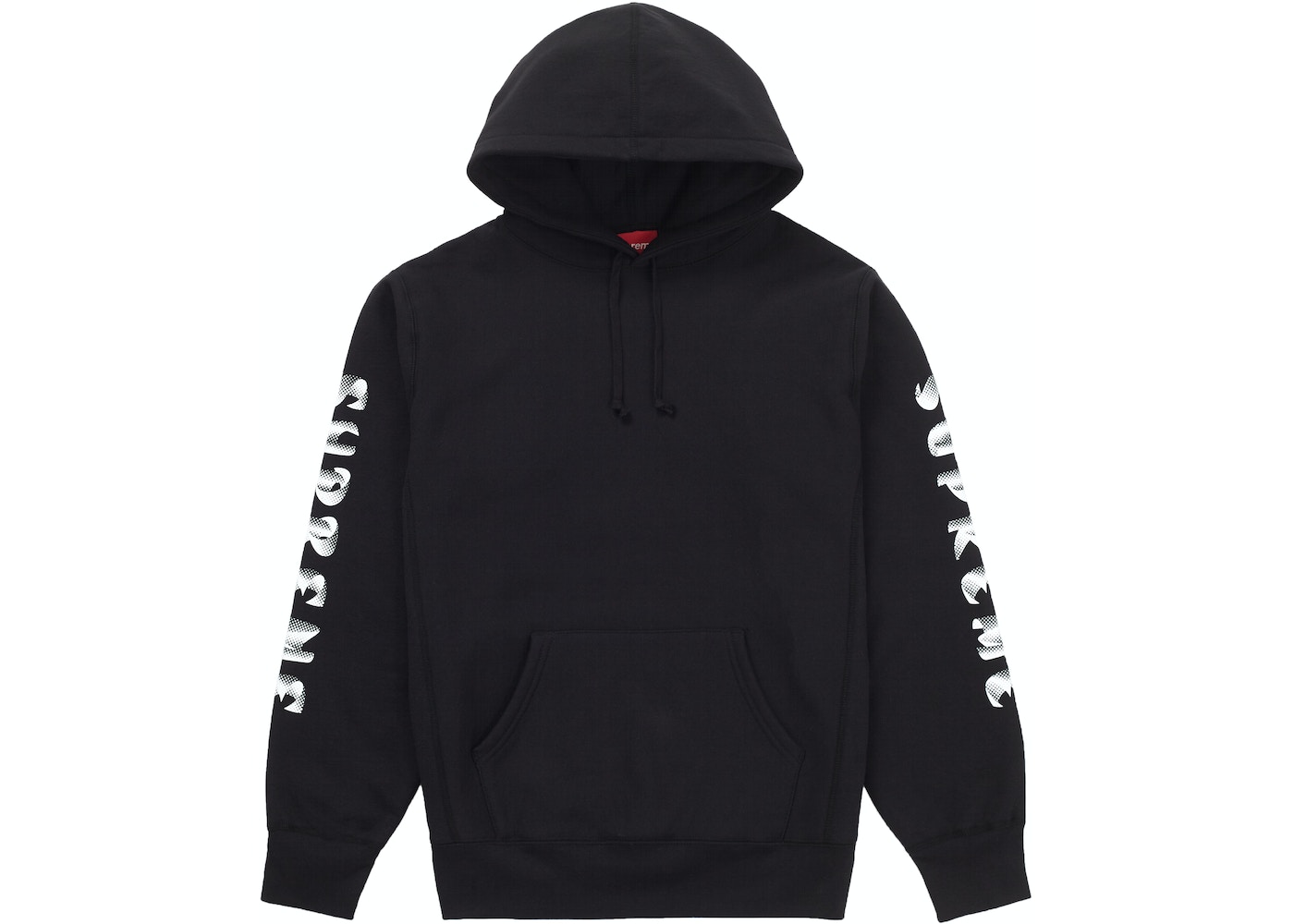 Supreme Gradient Sleeve Hooded Sweatshirt Black - FW18