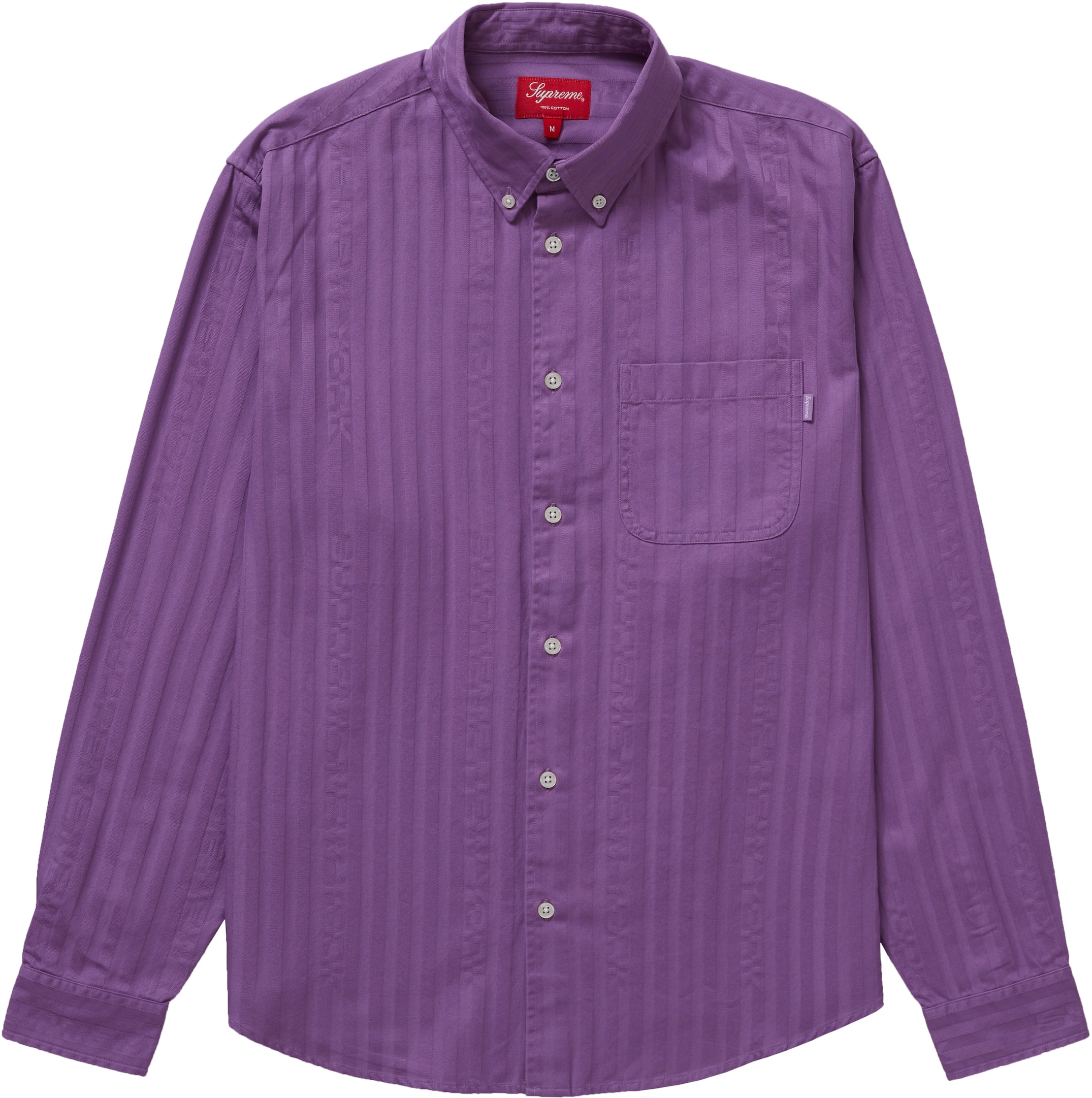 Supreme Jacquard Stripe Twill Shirt Dusty Purple - FW20