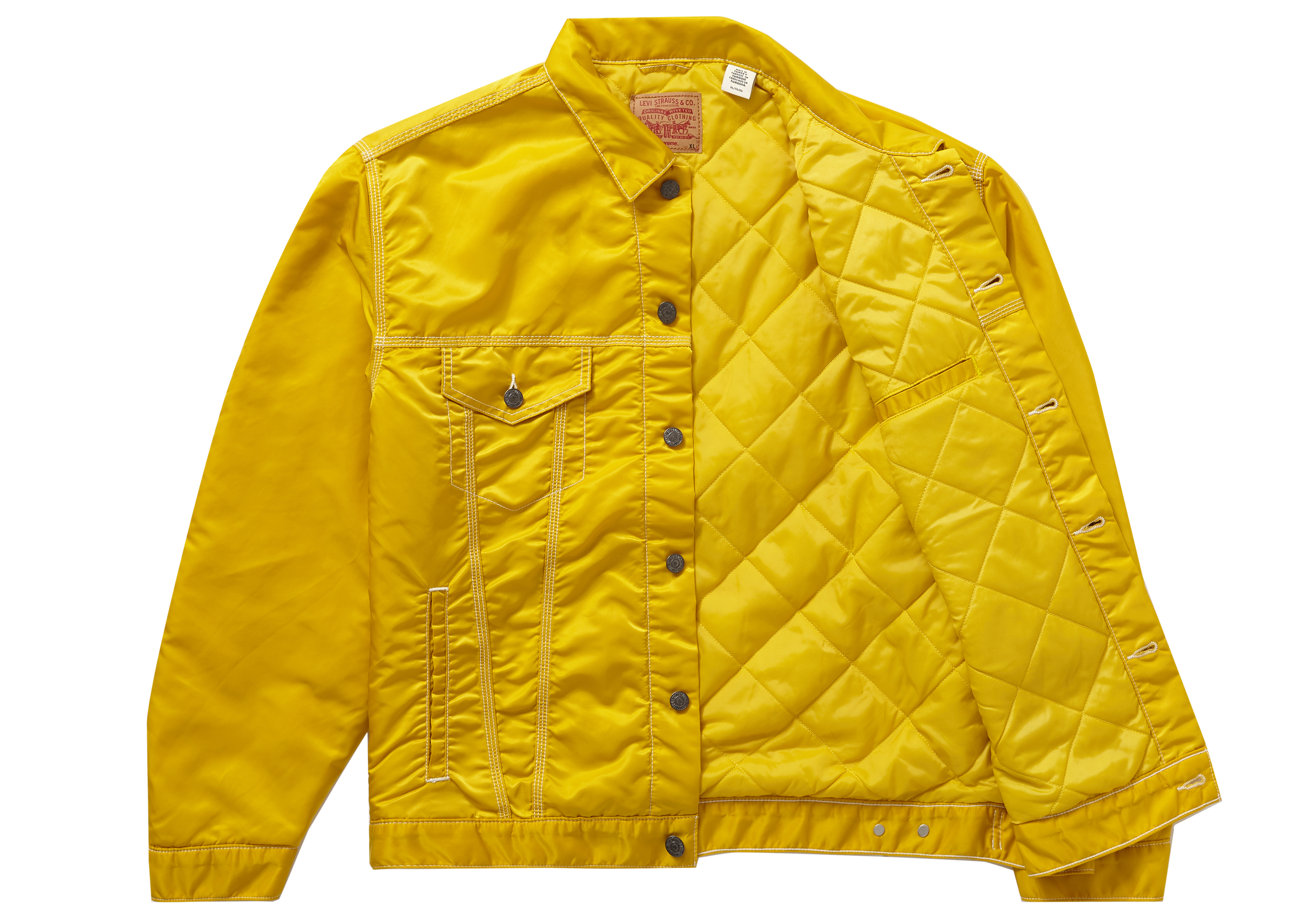 Nylon Trucker Jacket Yellow 