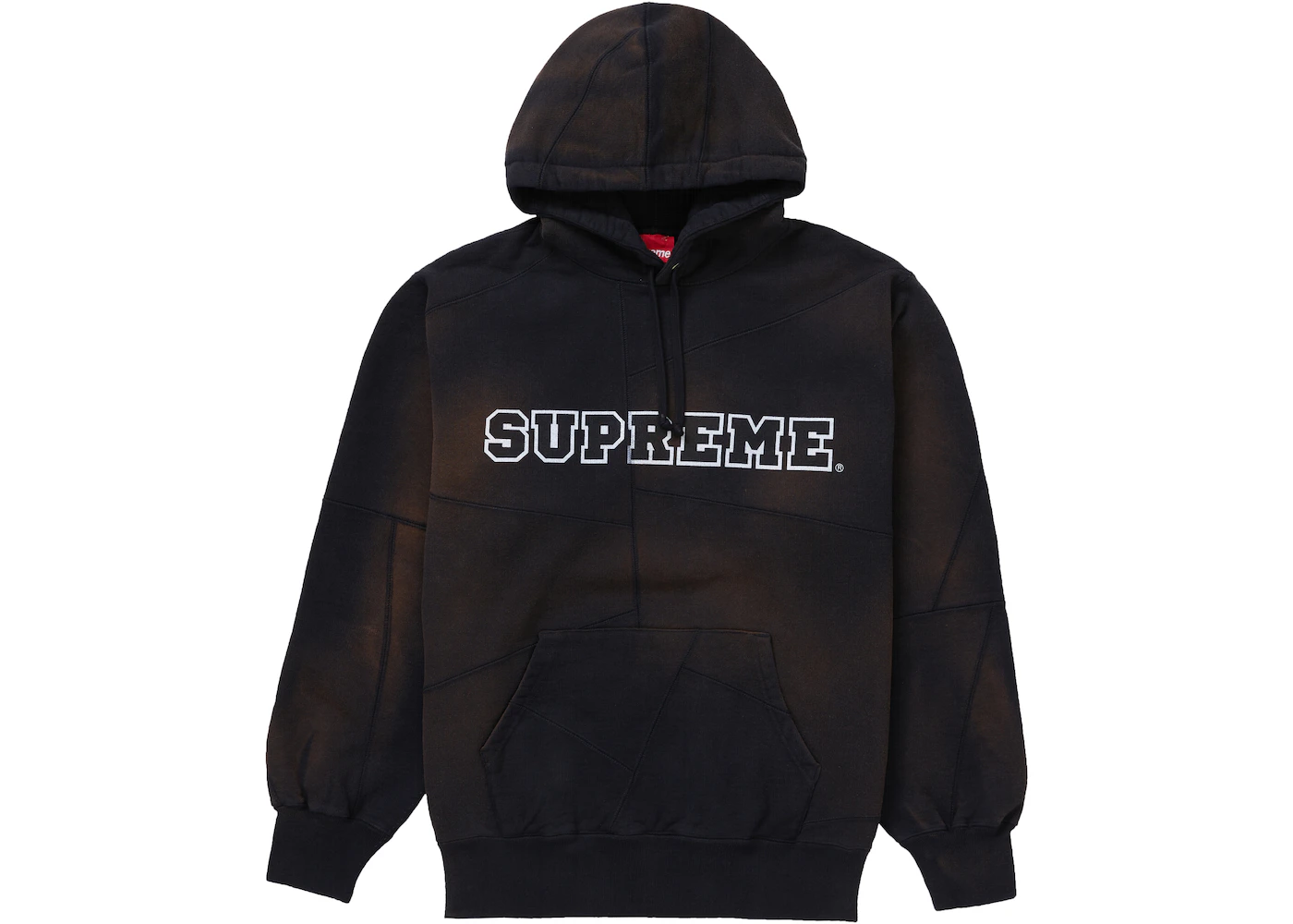 Supreme Patchwork Hooded Sweatshirt Black - FW20
