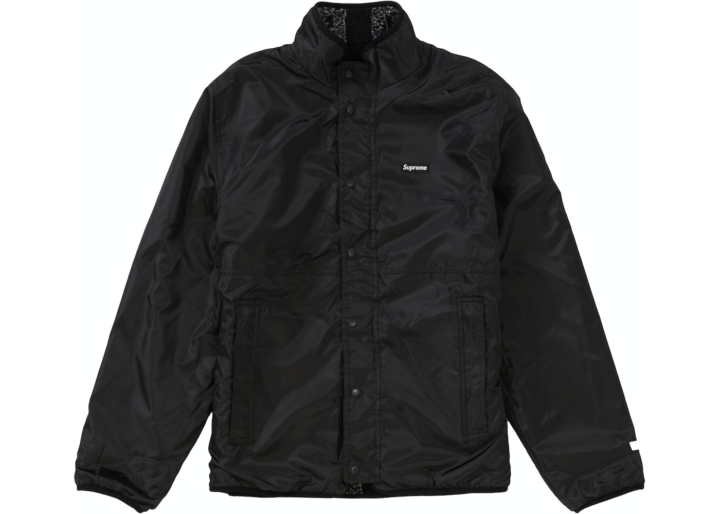 Supreme Reversible Bandana Fleece Jacket Black - FW19