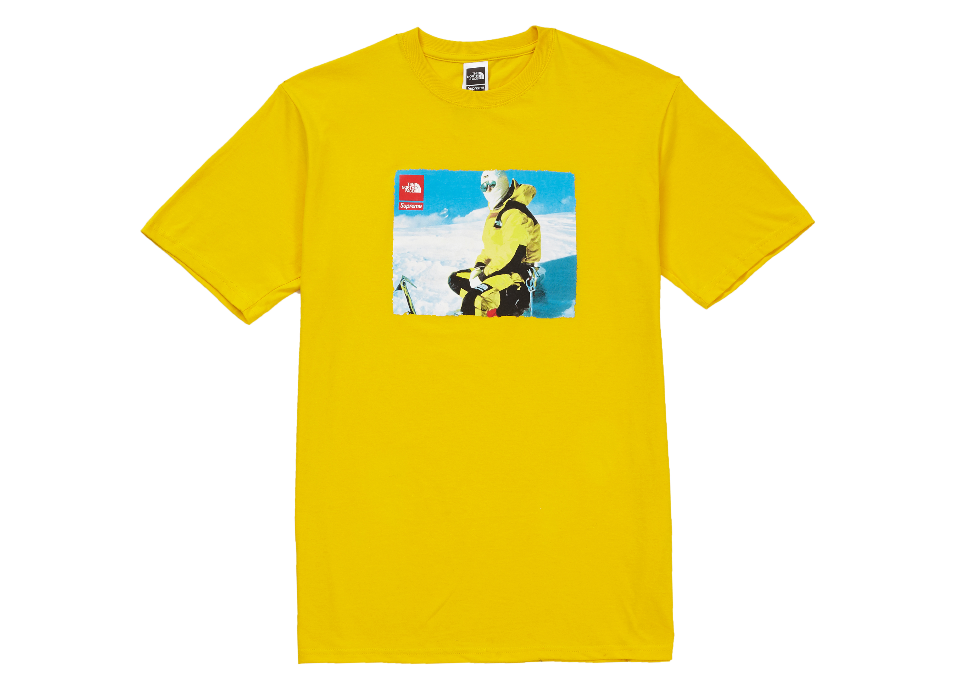 north face yellow shirt